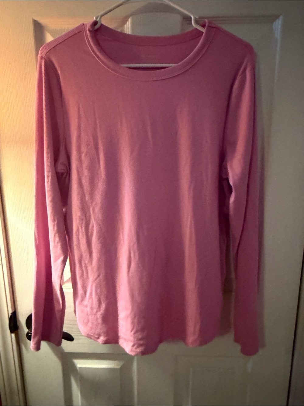 (Sale $5) Long Sleeve Crewneck Top - Pink